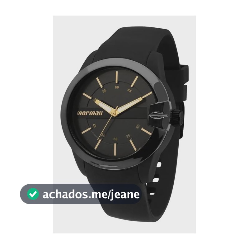 Relógio Mormaii Mopc21jah/8p Mopc21jah 8p Mopc21jah8p Preto Dourado Unisex Silicone Preto Dourado