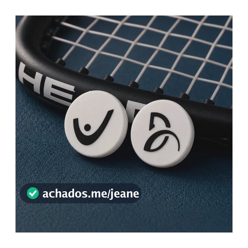 Antivibrador Damper Para Raquete De Tenis Head - 2 Unidades Branco Para Cordas Borrachinha Dampener