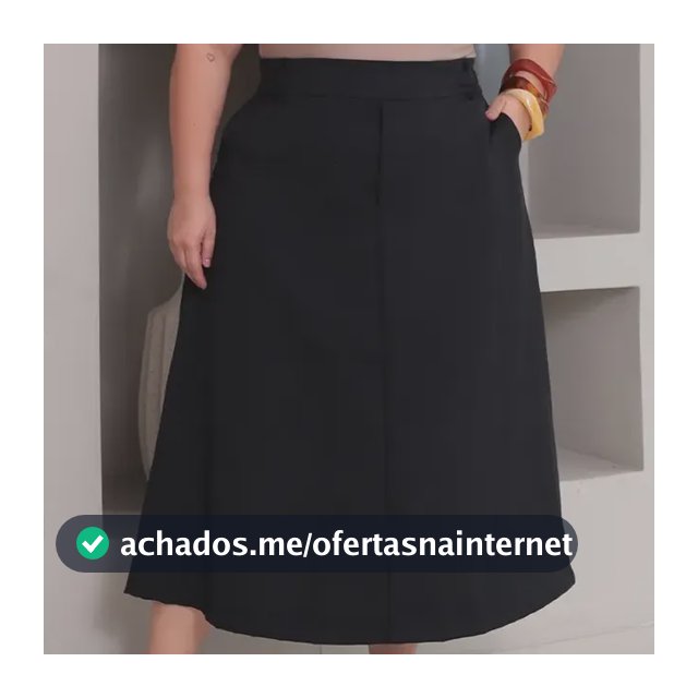 Saia Alfaiataria Feminina Plus Size Midi Evangélica Casual