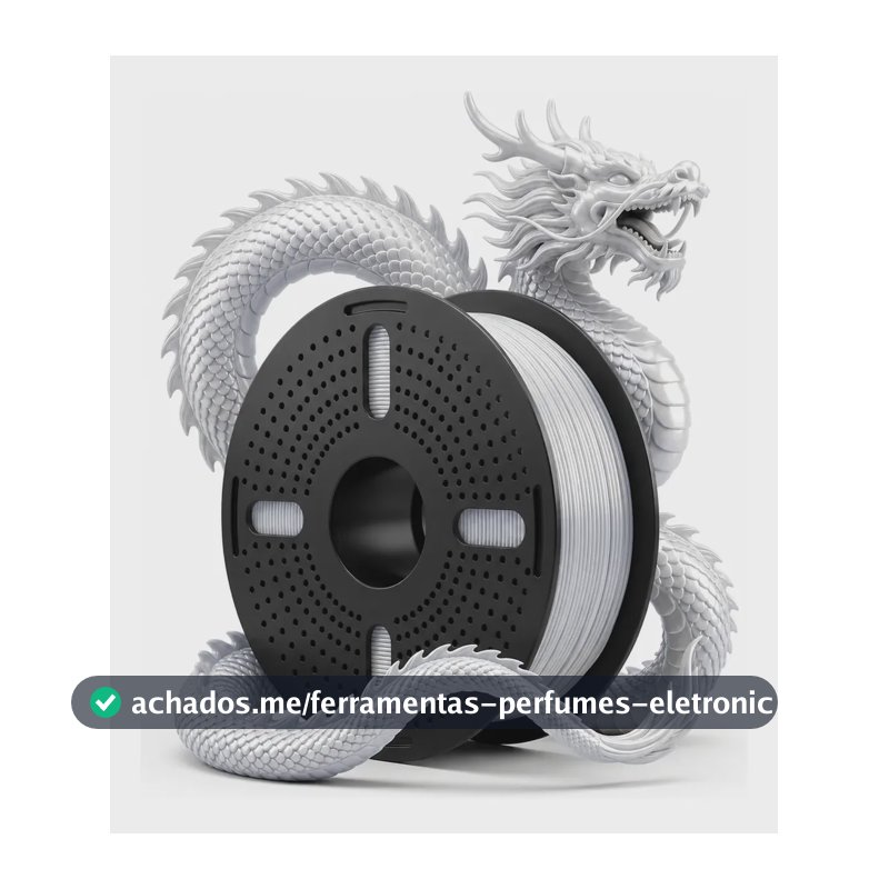 Filamento Impressora 3d Pla Silk Duo Color 1.75 Print Pulse. Branco Prateado