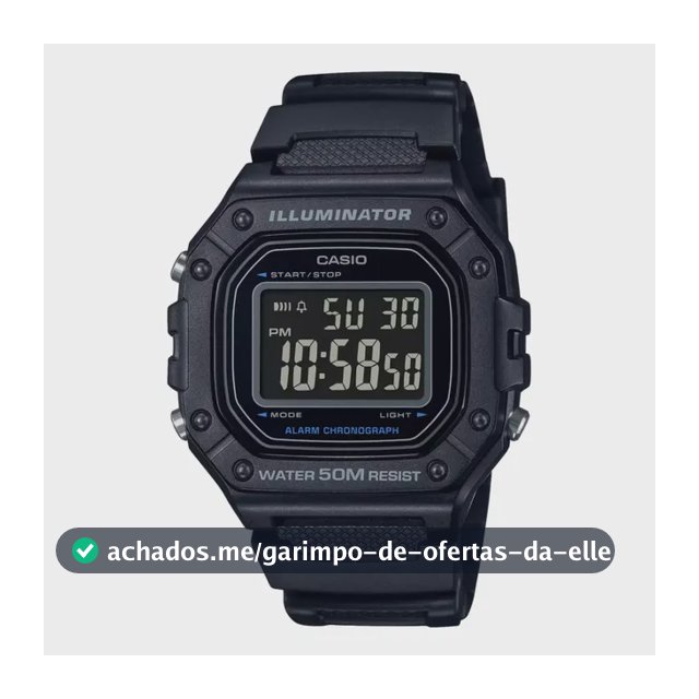 Relogio Casio Masculinoo Standar W-218h-1bvdf