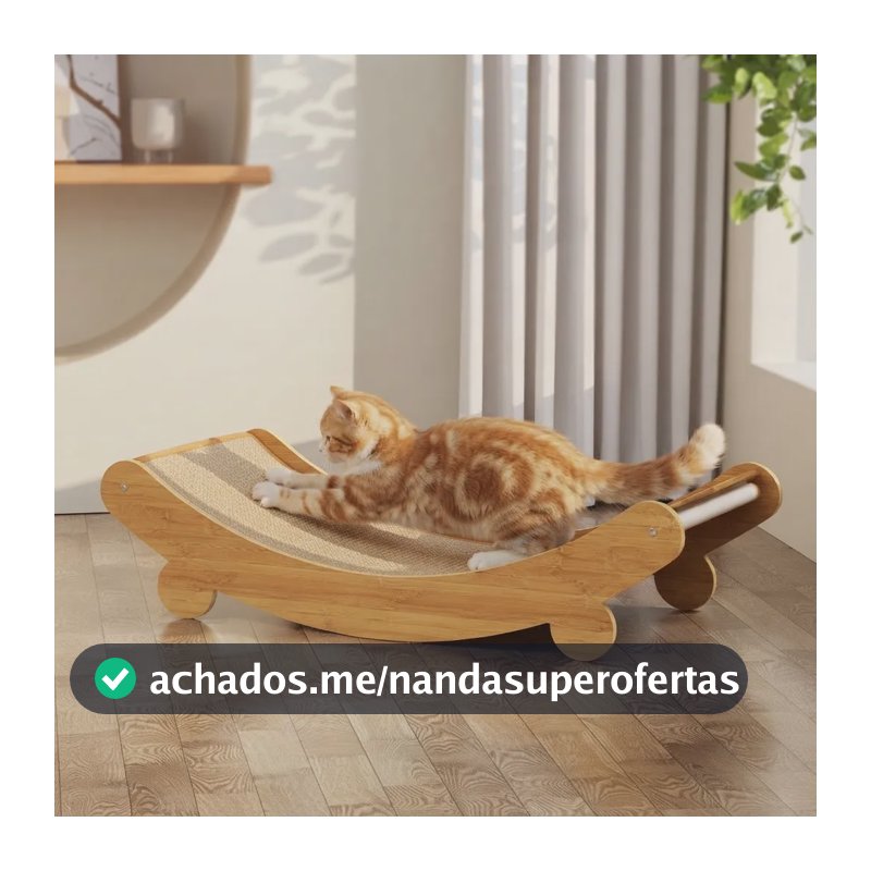 Arranhador Gatos Gato Sisal Estilo Cadeira Sofa Brinquedoira Dourado G 59cm