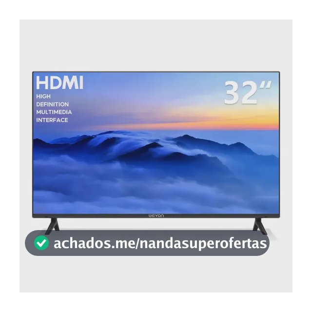 TV 32 Polegadas Digital HD 2 HDMI 2 USB VGA para Sala Quarto Escritório Imagem Nítida e Conexões Versáteis