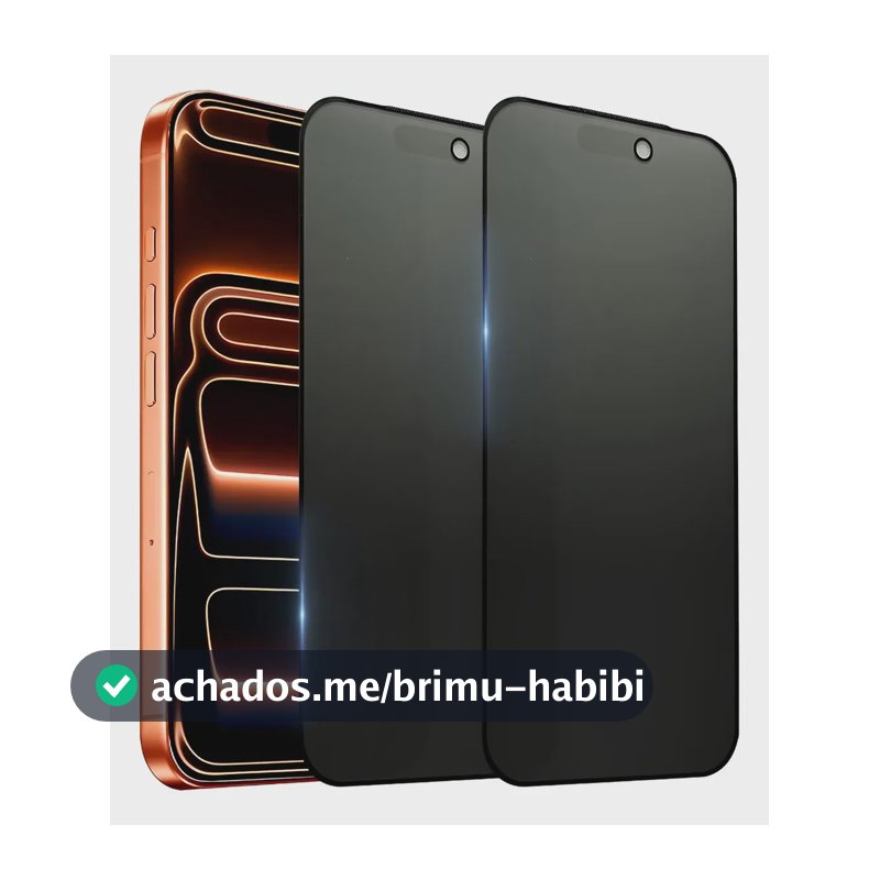 Kit 2 Pelicula Cerâmica Privacidade Fosca Para iPhone 7 A 17 iPhone 14 Normal