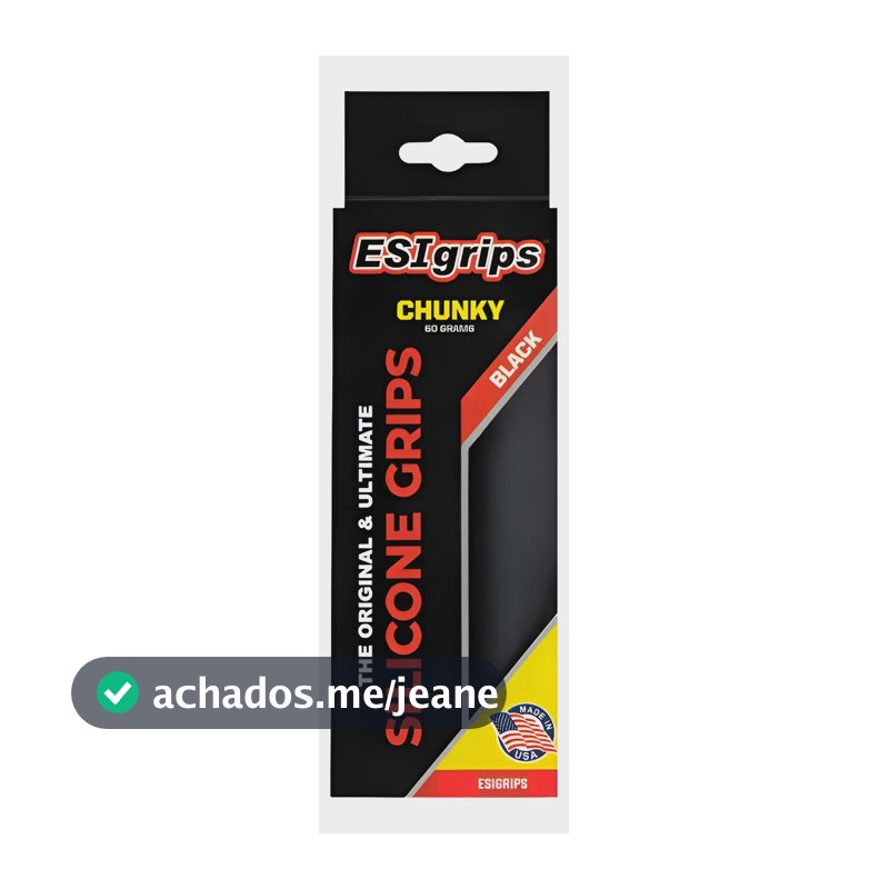 Manopla Esi Grips Chunky Silicone 60g 32mm Preta Oficial Eua Preto
