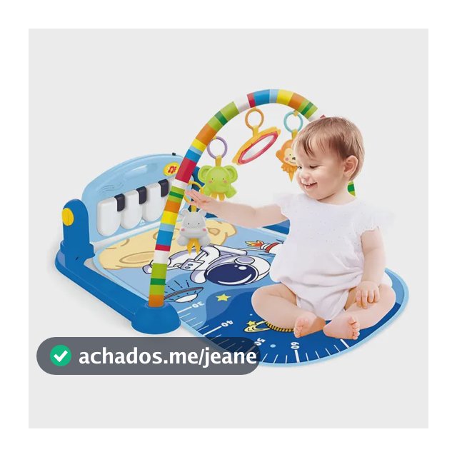 Tapete Bebê Musical Piano Happy azul Wakaii