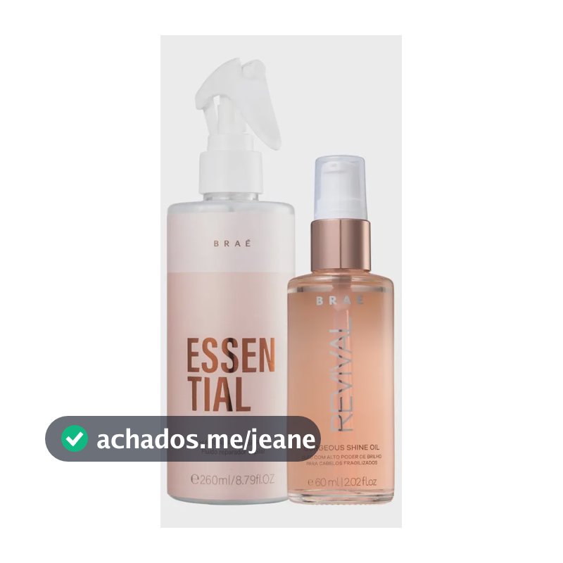 Braé Essential Kit Fluido 260ml + Óleo Revival 60ml