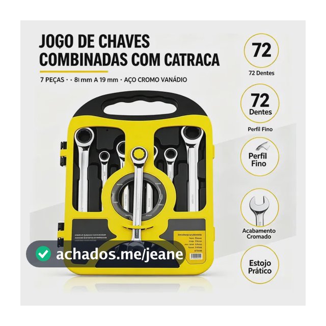 7pçs Chave De Engrenagem Combinada Catracada Conjunto 8-19mm Prateado