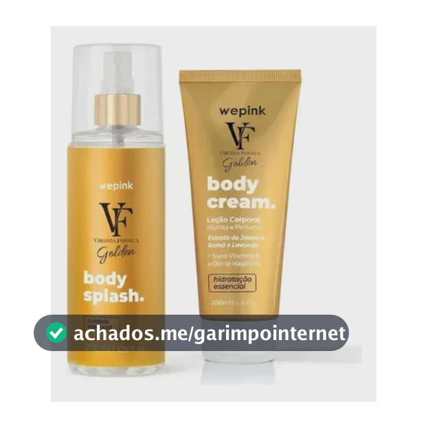 Kit Vf Golden Wepink Body Splash + Hidratante