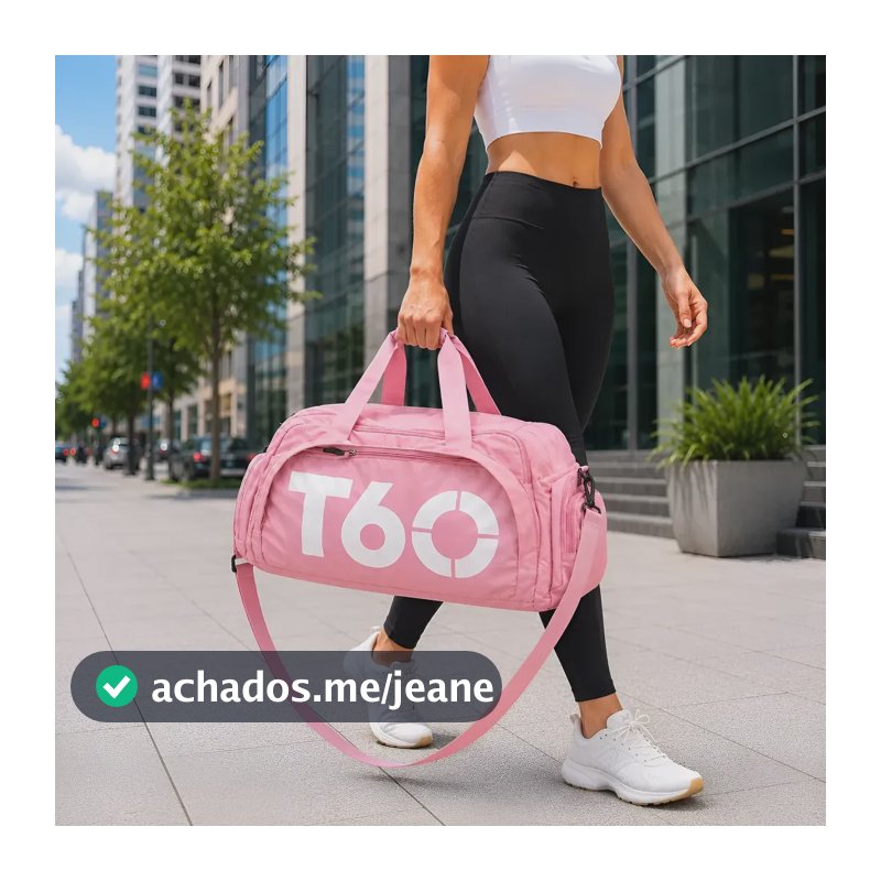 Bolsa Esportiva Viagem Academia Grande Moderna Qualidade Rosa