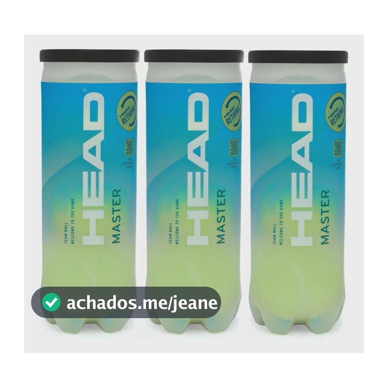 Bola De Tênis Head Master Pack Com 3 Tubos Verde