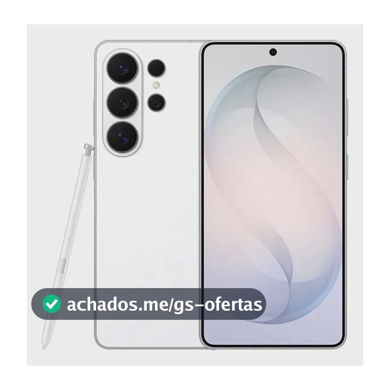 Celular Samsung Galaxy S26 Ultra 5G, 256GB, 12GB RAM, Câmera Quádrupla, Tela Grande de 6.9" Branco