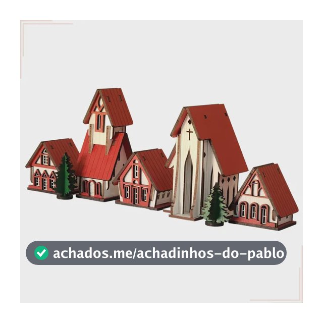 Vila Natalina Com Igrejinha E Casinhas Enfeites Moderno