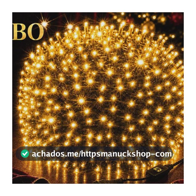 Strobo Cordão Natal 1600 Leds Pisca Flash 50m Prova D'água Bivolt Branco Quente