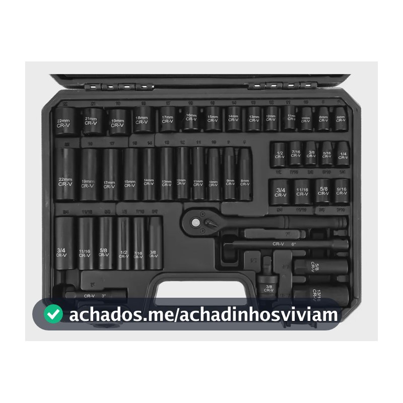 Kit De Chaves Jogo Chave Catraca 3/8 Soquetes Longos Preto