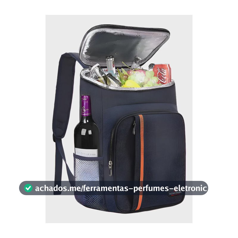 Mochila Cooler Bolsa 35l Térmica Cerveja Churrasco Praia Bag Cor Azul