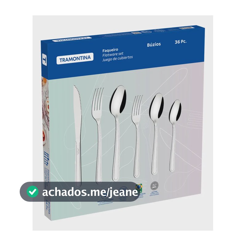 Faqueiro Tramontina 23798/068 Buzios 36 Peças Inox