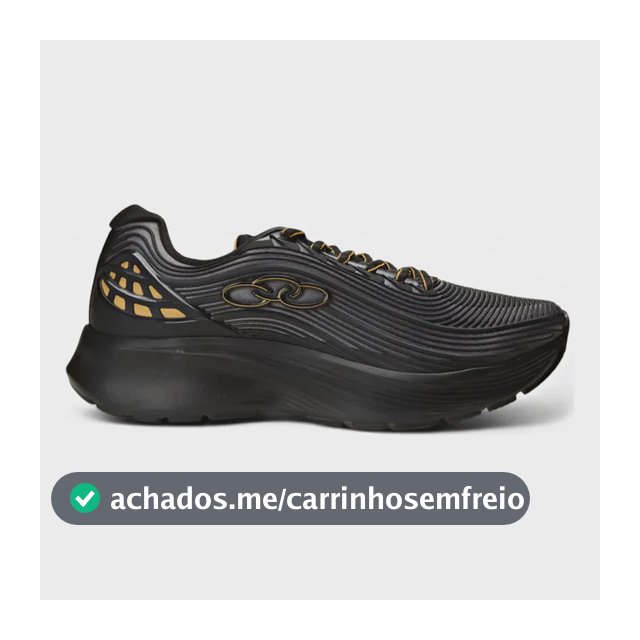 Tênis Esportivo Masculino Fluir Olympikus Preto/chumbo Liso 41 Br