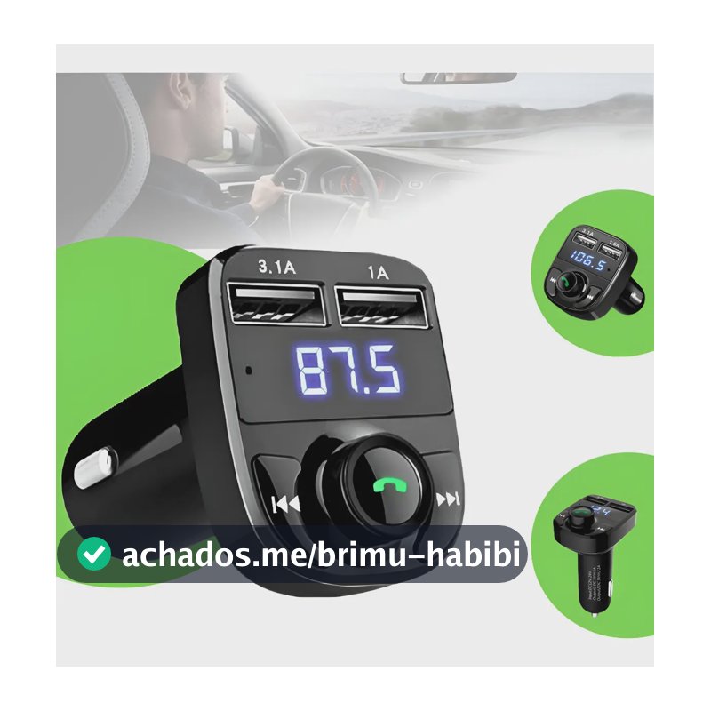 Adaptador Bluetooth Carro Universal Transmissor GotWire Carregador Automotivo