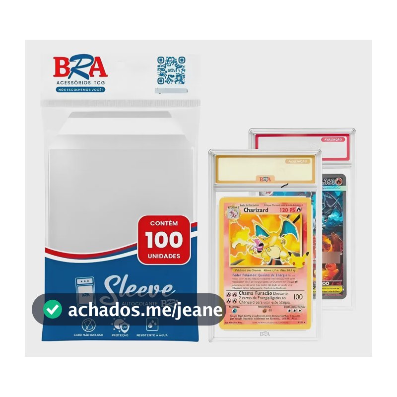 Sleeve Bra Autocolante Para Cards Graduados 100 Unidades Bra Português