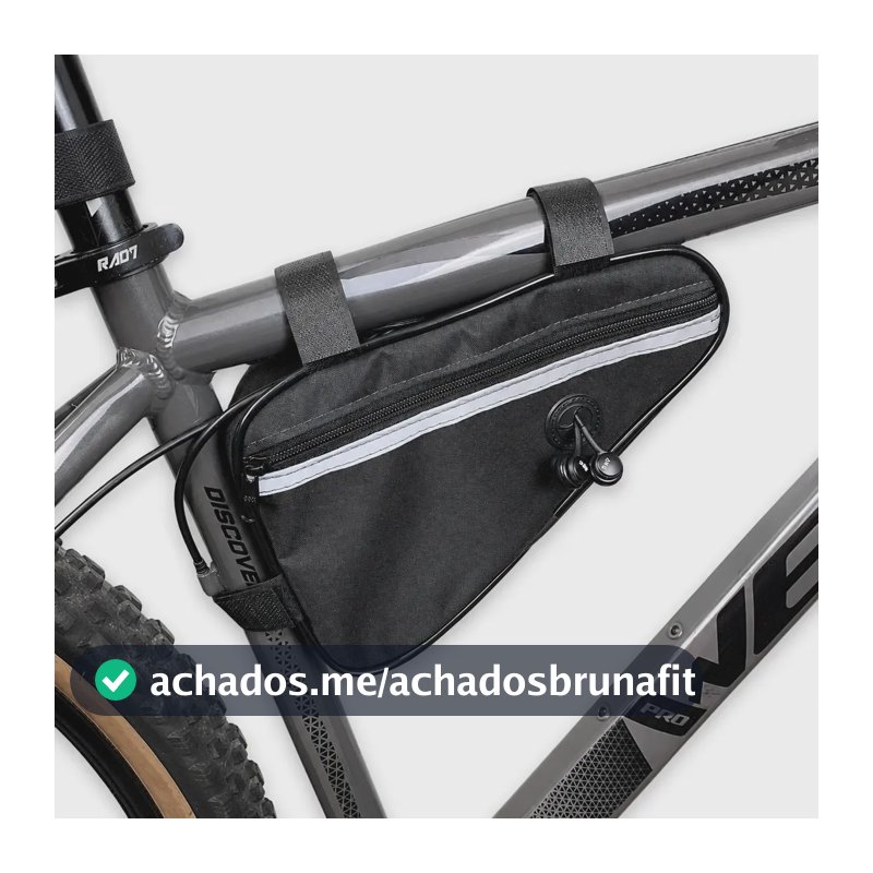 Bolsa Quadro Triangular Bike Impermeável Refletivo Artmania Cor Preto
