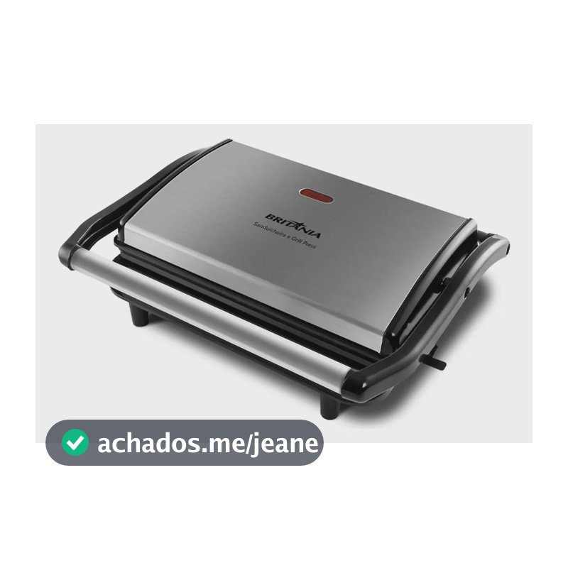 Sanduicheira elétrica Britânia Press BGR27I cor preto inox
