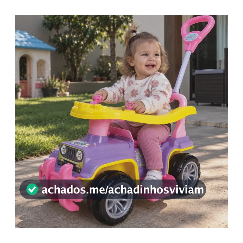 Carrinho de Passeio com Empurrador Maral Jip Jip Menina +9m