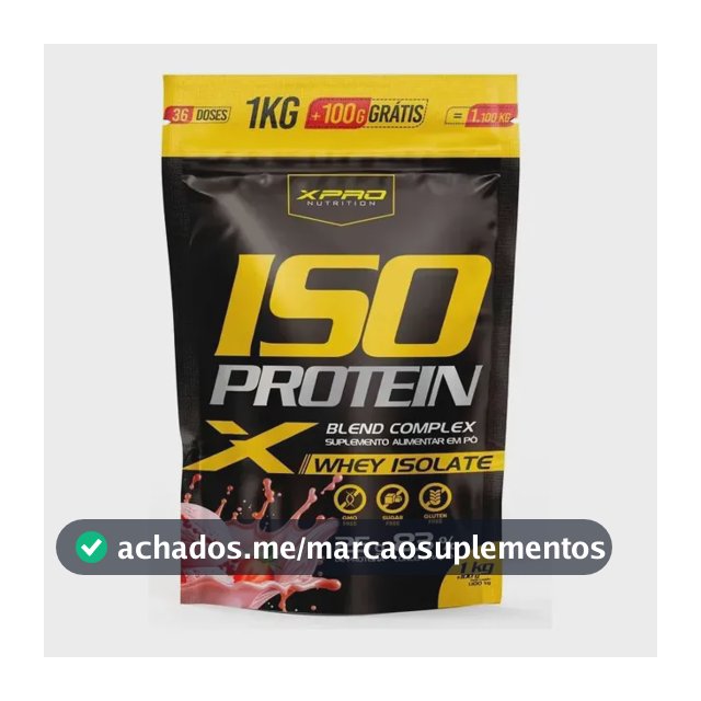 Whey protein XPro Nutrition Iso Blend Complex em pó sabor Morango x 1.1kg