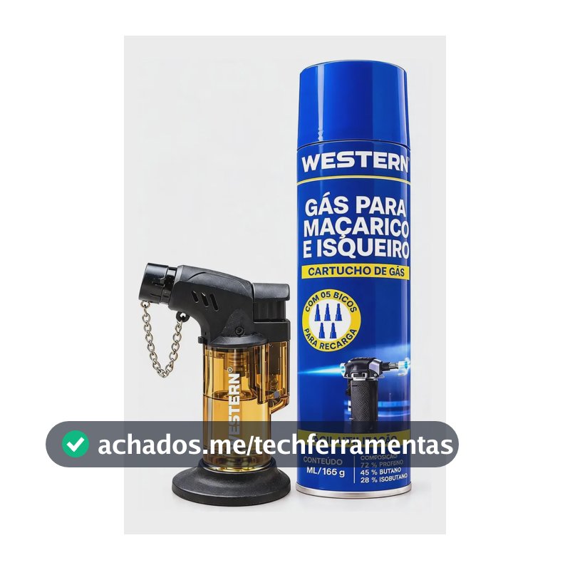 Maçarico De Cozinha Portátil Recarregável Western 6012 Variadas