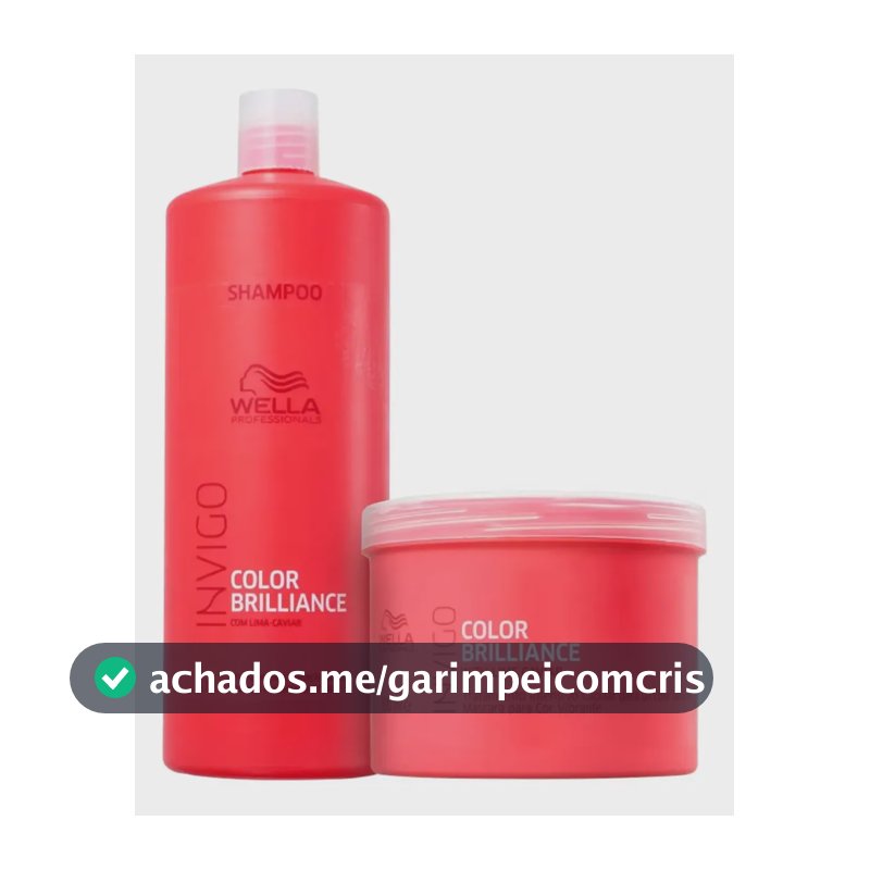 Kit Wella Invigo Color Brilliance shampoo 1L e máscara 500ml