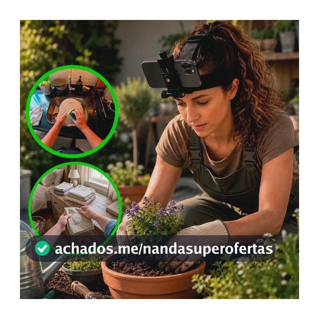 Suporte De Cabeça Para Celular Grave Com As Mãos Livres Tarefas do Dia A Dia Azul