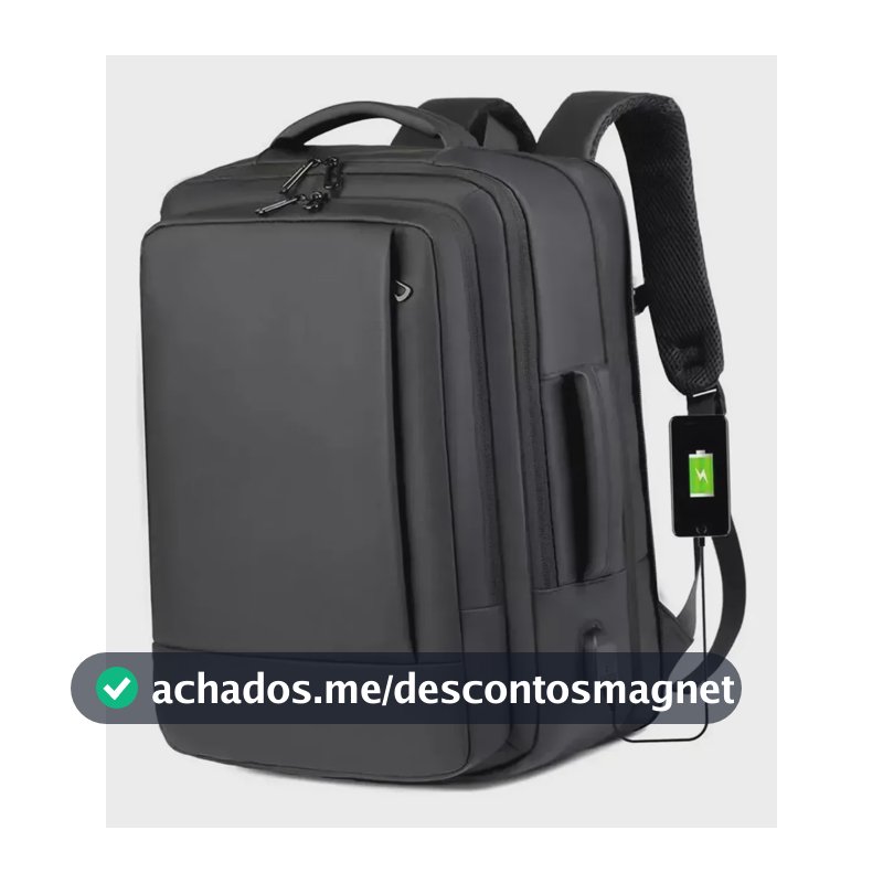Mochila jiesipote-9242 À Prova D'água Reforçada Expansível Cor Preto