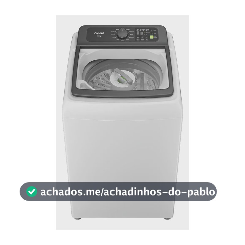 Máquina de Lavar Consul 14Kg Branca com Modo Eco - CWN14AB
