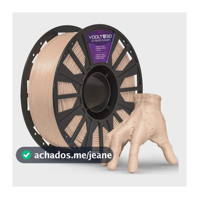 Filamento Pla Caucasiano Bege Claro 1kg Voolt3d 1,75mm Para Impressora 3d Premium Imprimir Peças 3d Peças Impressas Modelos E Enfeites Produto Brasileiro Voolt3d Bege Caucasiano