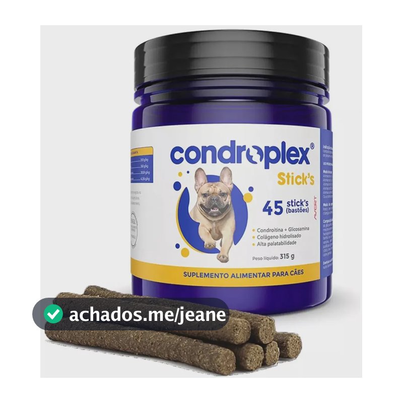 Suplemento Alimentar Condroplex Sticks Avert - 45 Unidades 315g