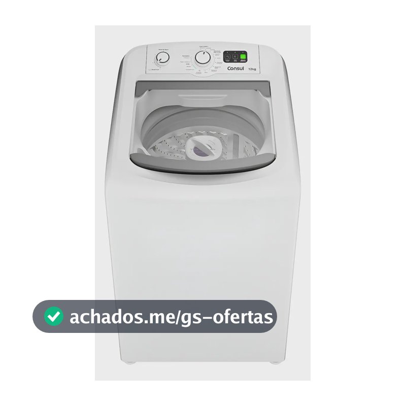 Máquina De Lavar Branca Consul 12kg Com Dosagem Econômica E Cor Branco 110v