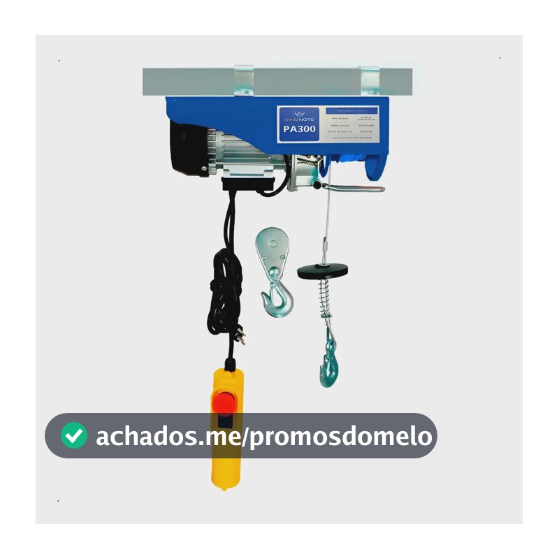 Talha Guincho Elétrico De Coluna 150/300kg Uso Continuo 220v Azul 220v 2