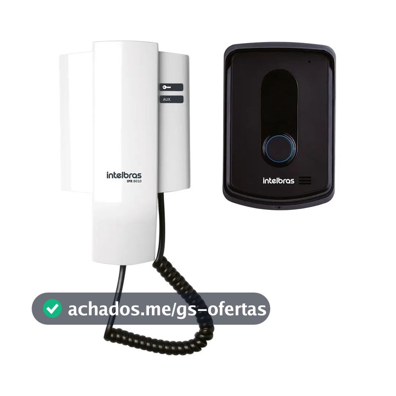 Porteiro Residencial Ipr 8010 Preto/Branco Intelbras