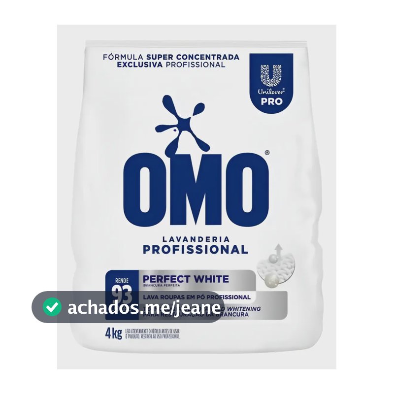 Sabão Concentrado Omo Perfect White Pó 4kg Roupas + Brancas