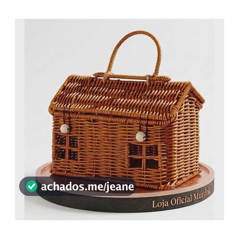 Cesto De Vime Armazenamento Decorativo De Casa Com Tampa Marrom