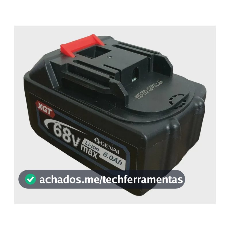 Bateria 68V para Parafusadeira Furadeira e Parafusadeira Chave de Impacto, Recarregável, Compatível com Múltiplos Equipamentos, 1 Peças