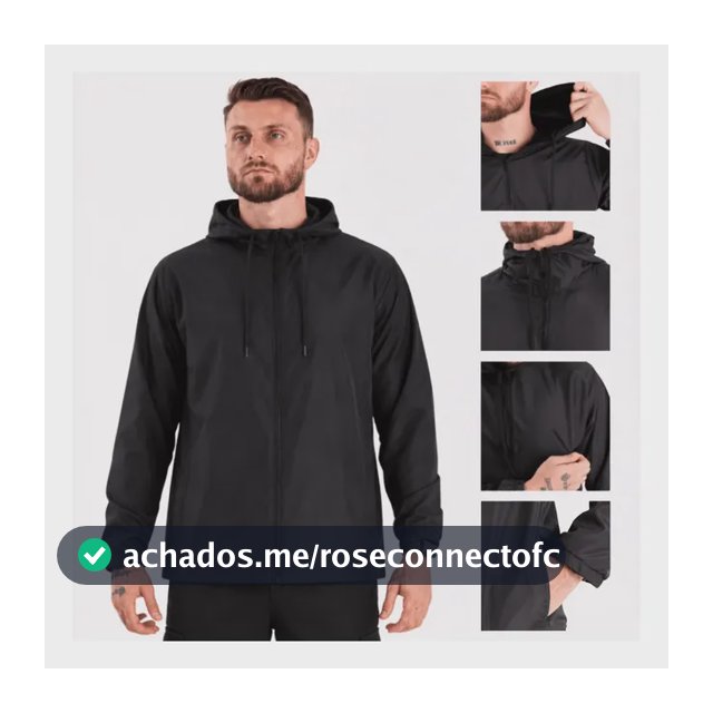 Jaqueta Corta Vento Impermeável Semi Forrada Com Capuz - T&g