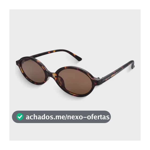 Óculos de Sol Saint Germain Siena Oval Tartaruga para Mulher com Lente Marrom e Proteção UV400