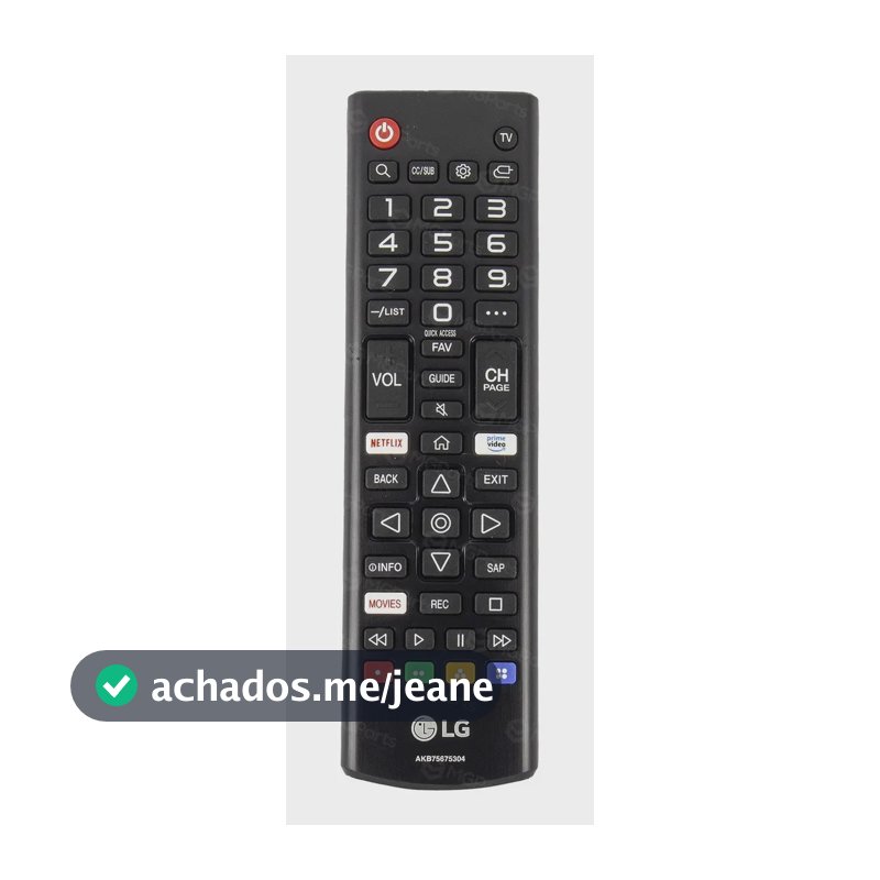 Controle Remoto LG Akb75675304 Netflix Prime Vídeo, Original