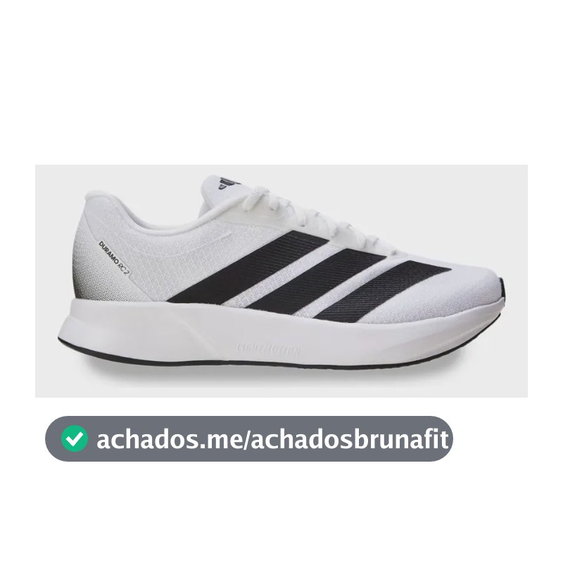 Tênis Masculino Duramo Rc 2 adidas Cloud White / Core Black / Carbon. Liso 40 Br