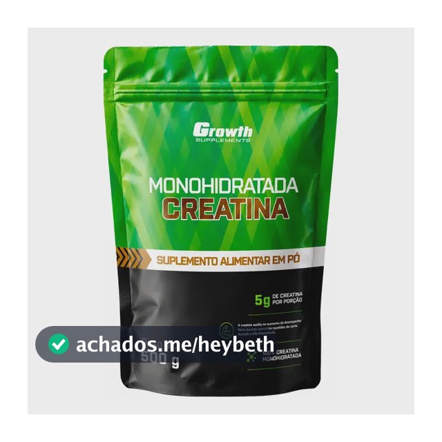 Creatina Monohidratada 500g Pouch - Growth Supplements Sem Sabor
