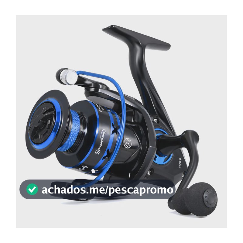 Molinete Pesca Ku 1000-7000 5.2:1 Suporte 20 Kg Carretel  Azul 6000 Direito/esquerdo