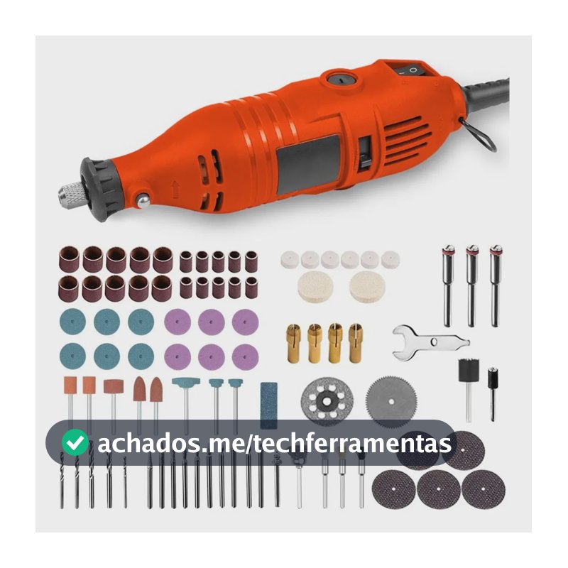 Micro Retífica Elétrica GM Bear 135W Com 87 Acessórios e 6 Velocidades