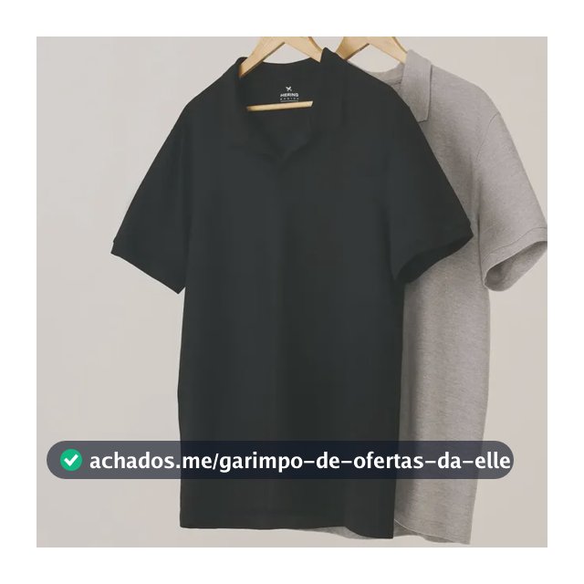 Kit Com 2 Camisas Polo Básicas Masculinas Em Piquet Hering
