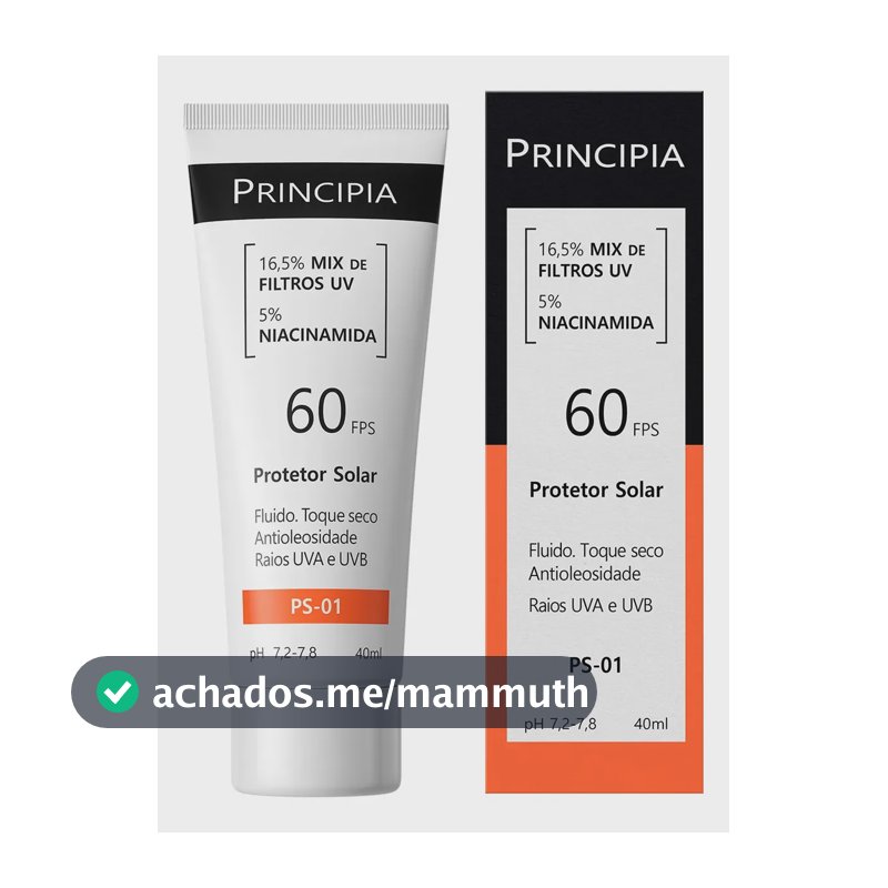 Principia PS-01 Protetor Solar Facial FPS 60 40 ml